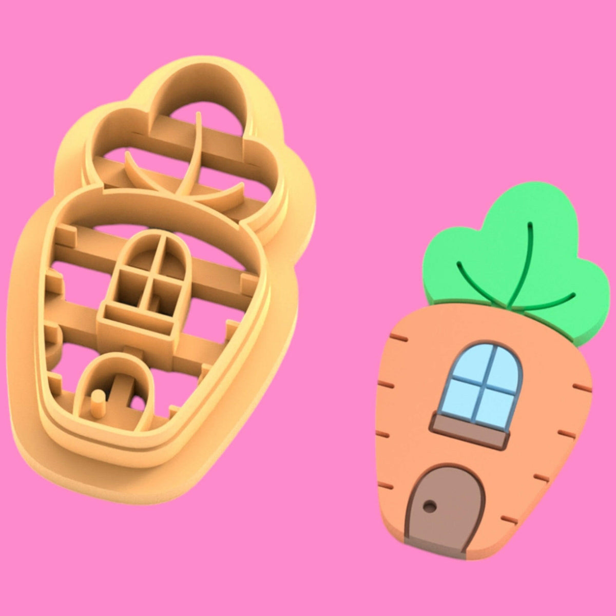 Carrot House Clay Cutter - Polymer clay Tools -Jewellery Tools-Earring  Clay Cutters,Clay Earring Cutters,Most Unique Design. Cookie Cutter.