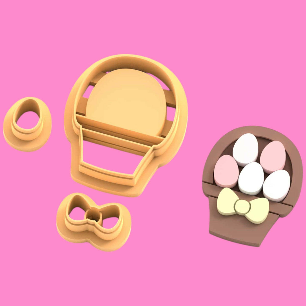 Easter Basket with Eggs Clay Cutter - Polymer clay Tools -Jewellery Tools-Earring  Clay Cutters,Clay Earring Cutters,Most Unique Design. Cookie Cutter.