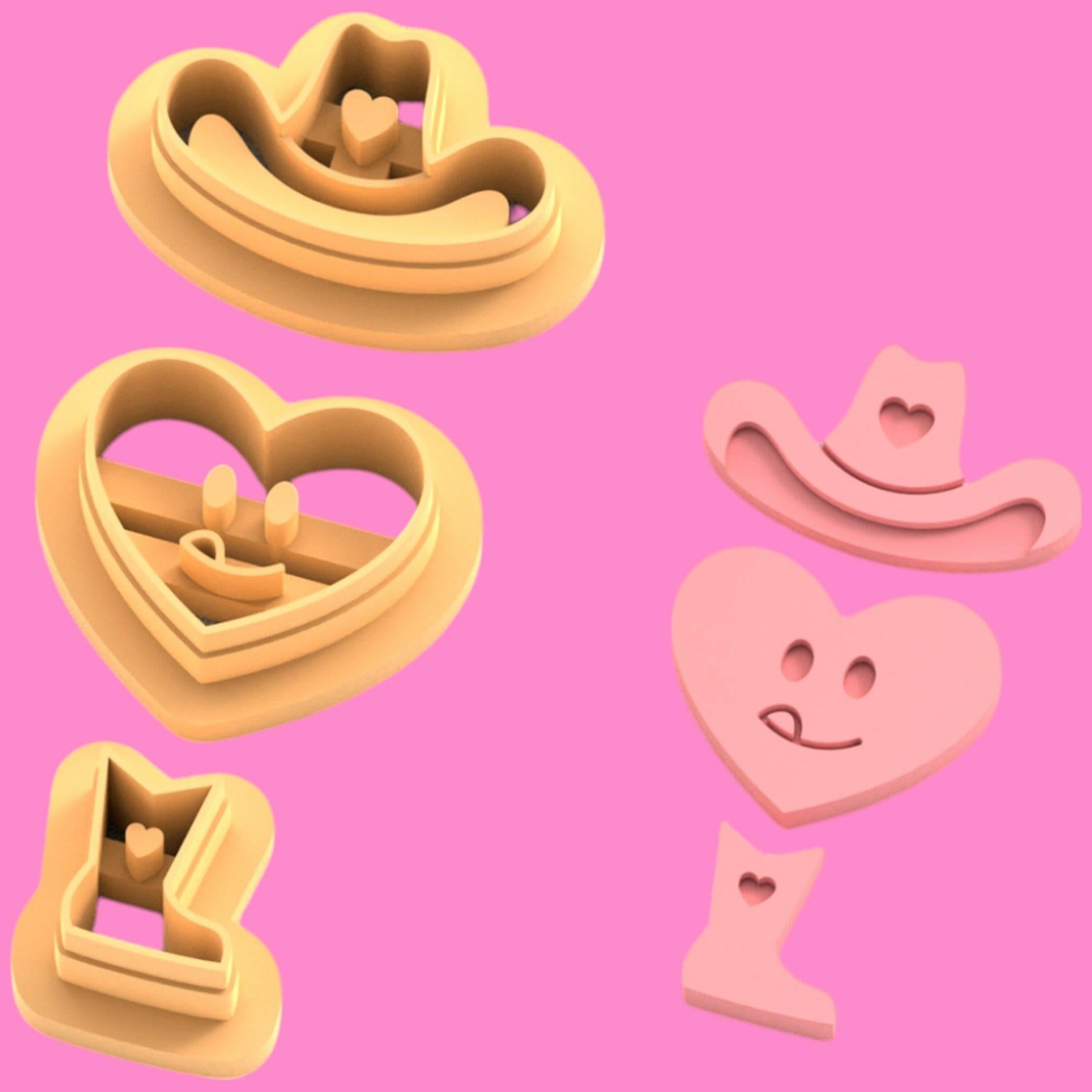 Cowboy Heart  Clay Cutter - Polymer clay Tools -Jewellery Tools-Earring  Clay Cutters,Clay Earring Cutters,Most Unique Design. Cookie Cutter.