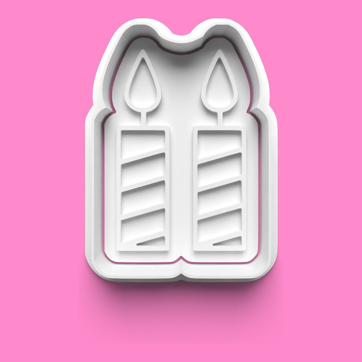 Candle Cookie Cutter & Embosser Set of 4 – Birthday & Celebration Fondant Stamp Set | Baking Tools