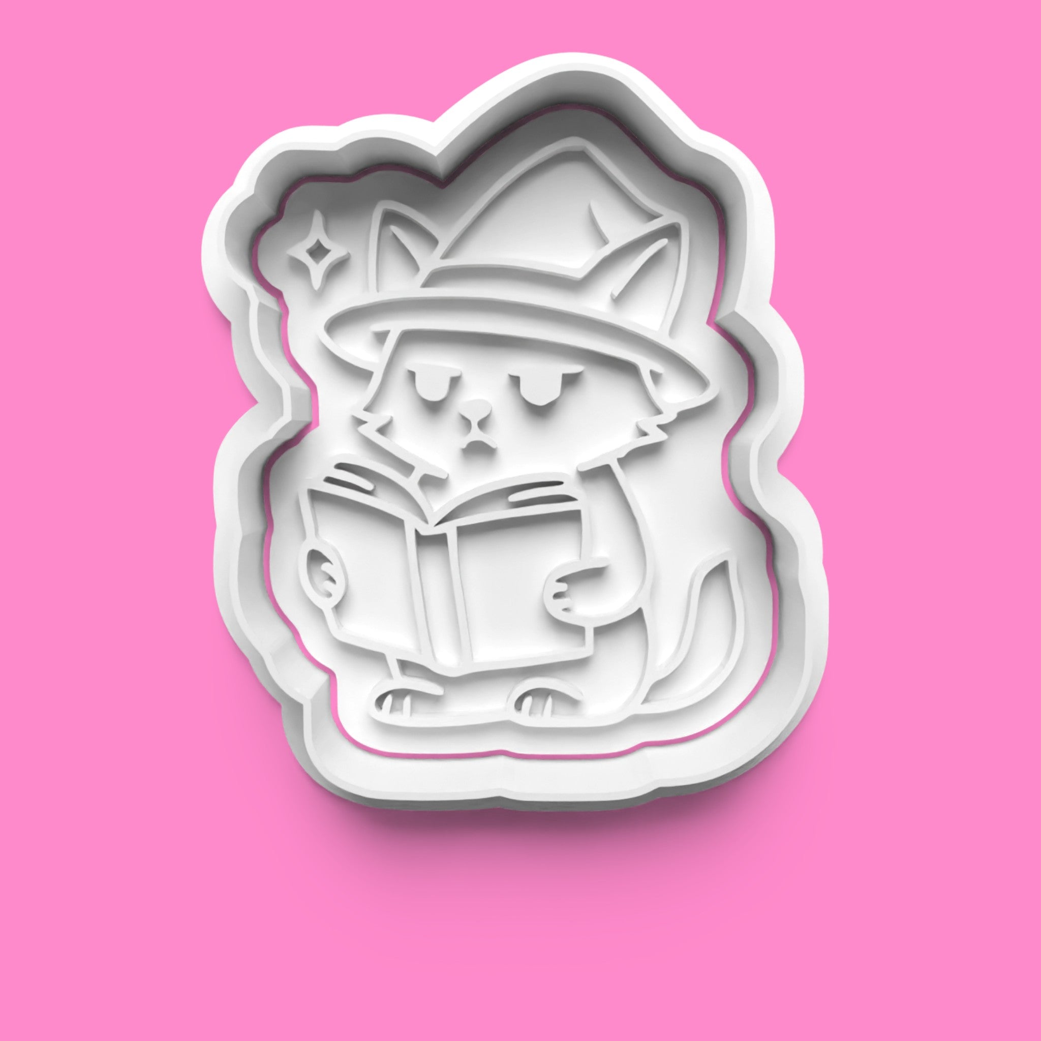 Magical Wizard Cat Cookie Cutter Set - Whimsical Witchy Felines
