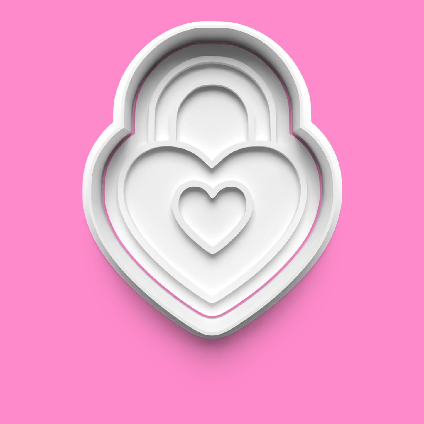 Romantic Love Cookie Cutter Set - 4-Piece Phone, Bear, Target & Padlock