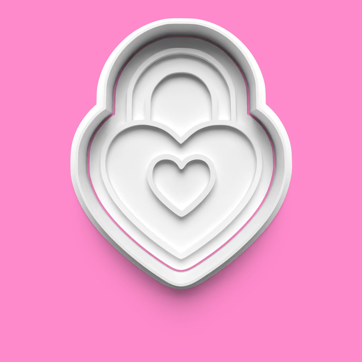 Romantic Love Cookie Cutter Set - 4-Piece Phone, Bear, Target & Padlock