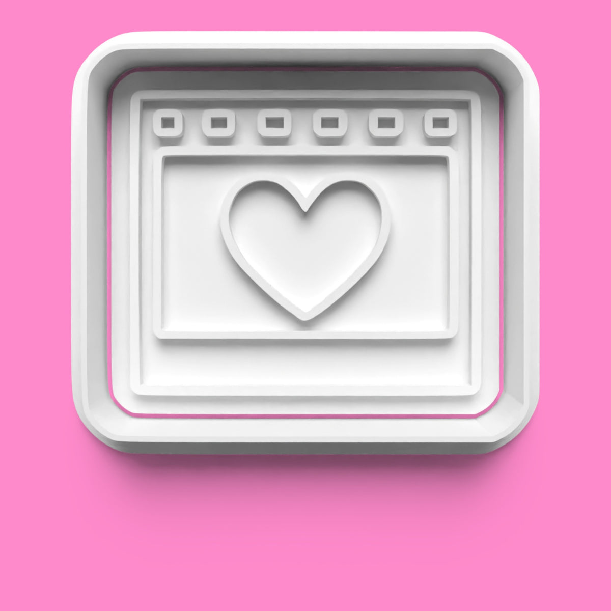 Romantic Baking Cookie Cutter Set - Bouquet, Cupcake, Scroll & Calendar 1050