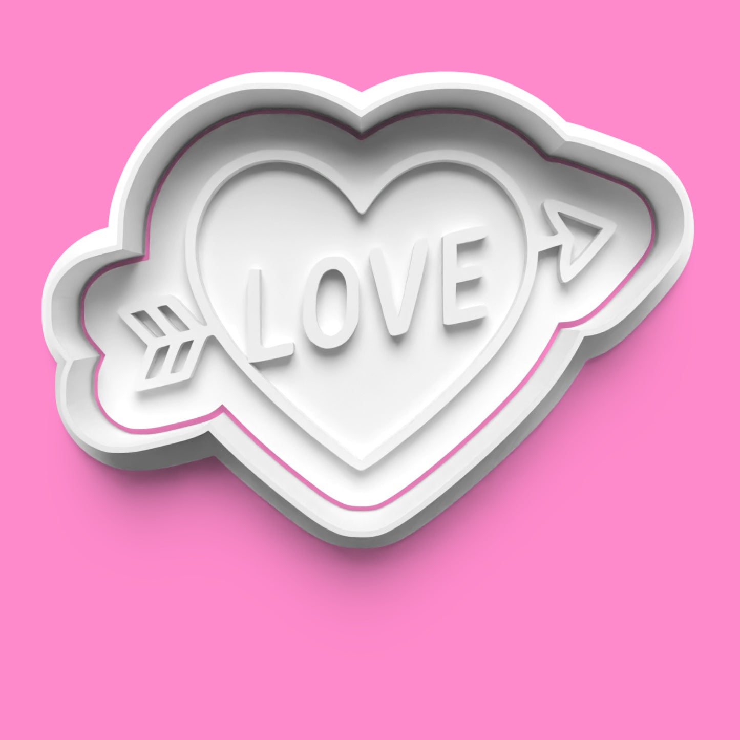 Love & Romance Cookie Cutter Set - Winged Heart, Padlock, Key, Letter