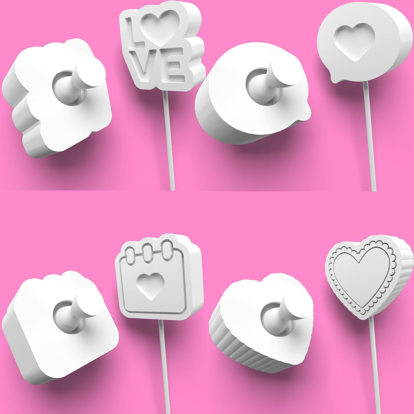 "LOVE"Pop Cake Mold Set – Valentine’s Day Baking Kit