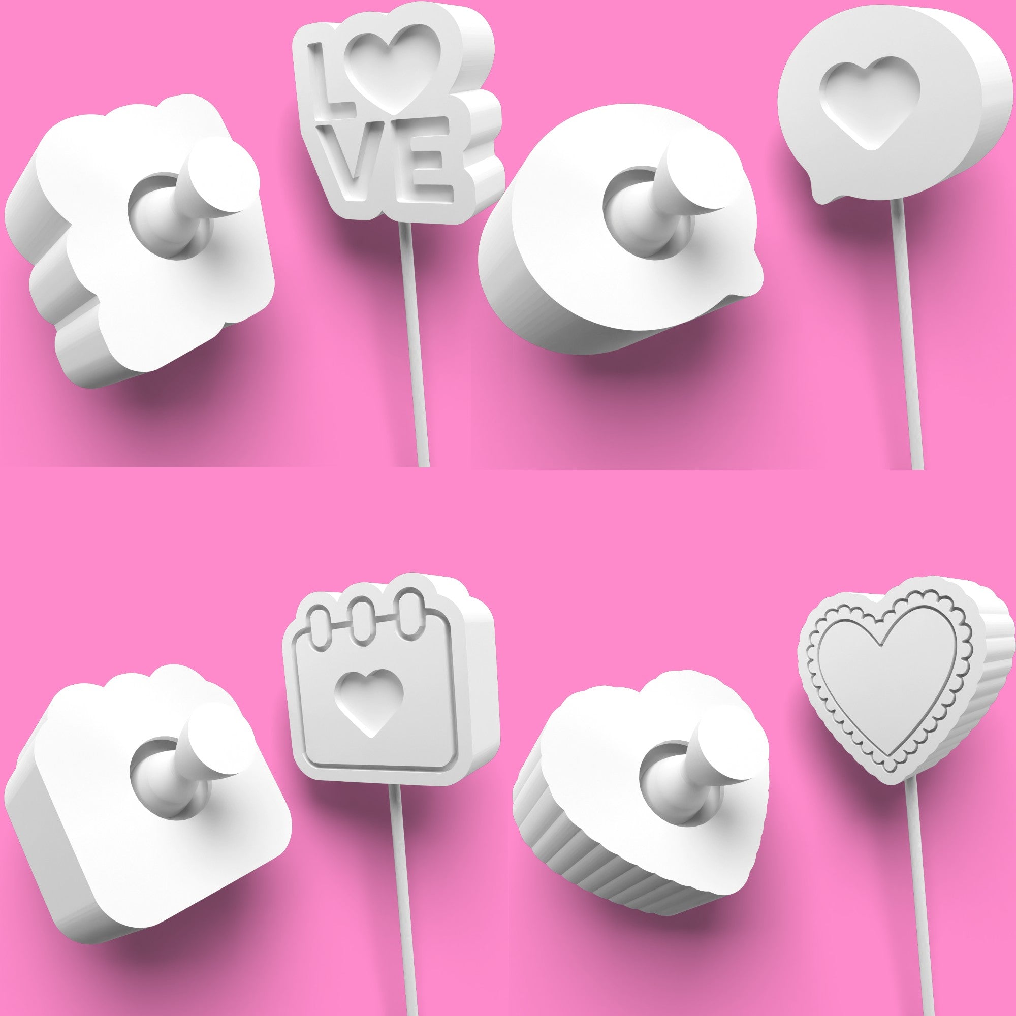 "LOVE"Pop Cake Mold Set – Valentine’s Day Baking Kit
