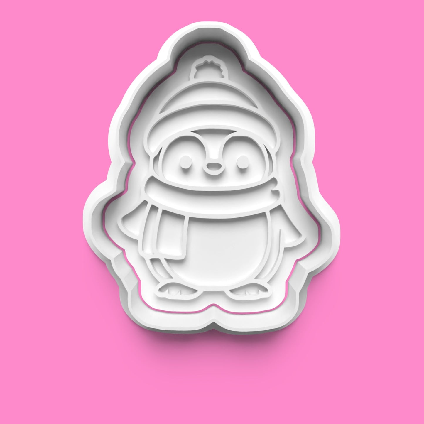 Cute Penguin Cookie Cutter Set - Heart, Winter Scarf & Ice Cream Designs - Multiple Sizes