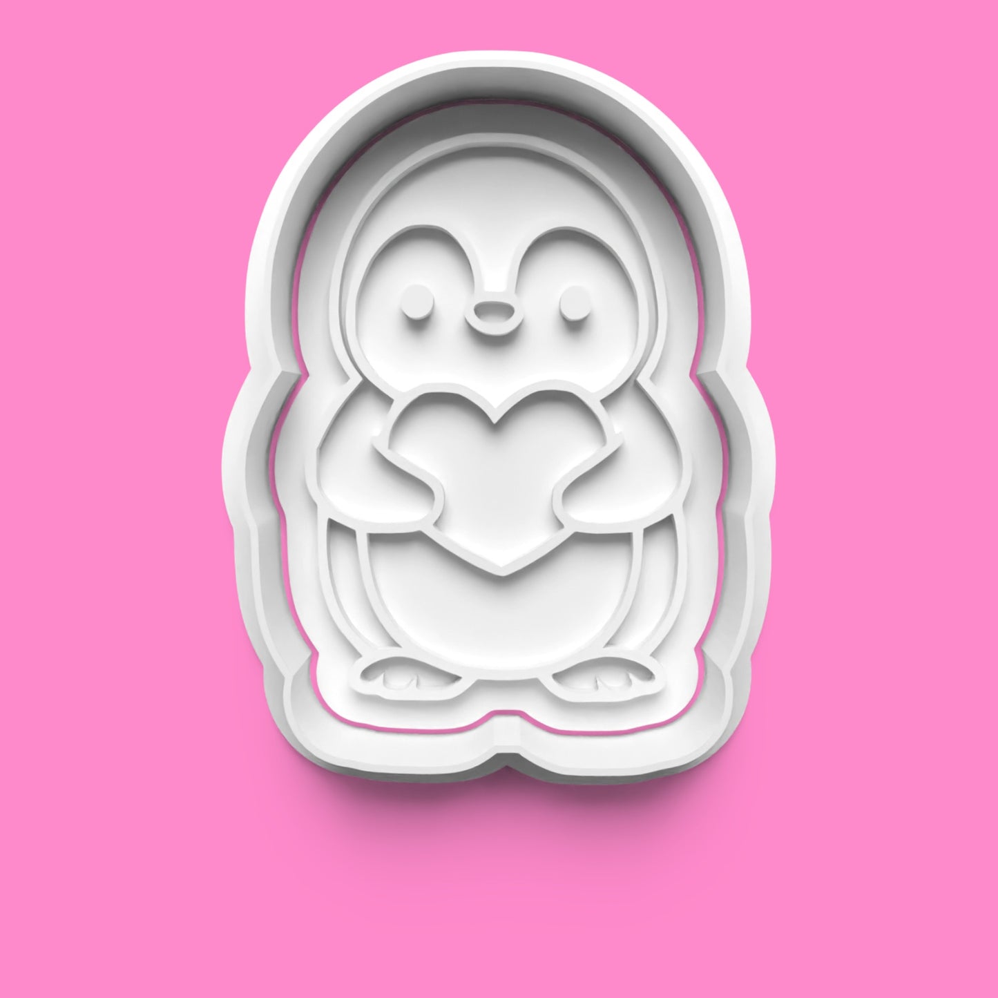 Cute Penguin Cookie Cutter Set - Heart, Winter Scarf & Ice Cream Designs - Multiple Sizes
