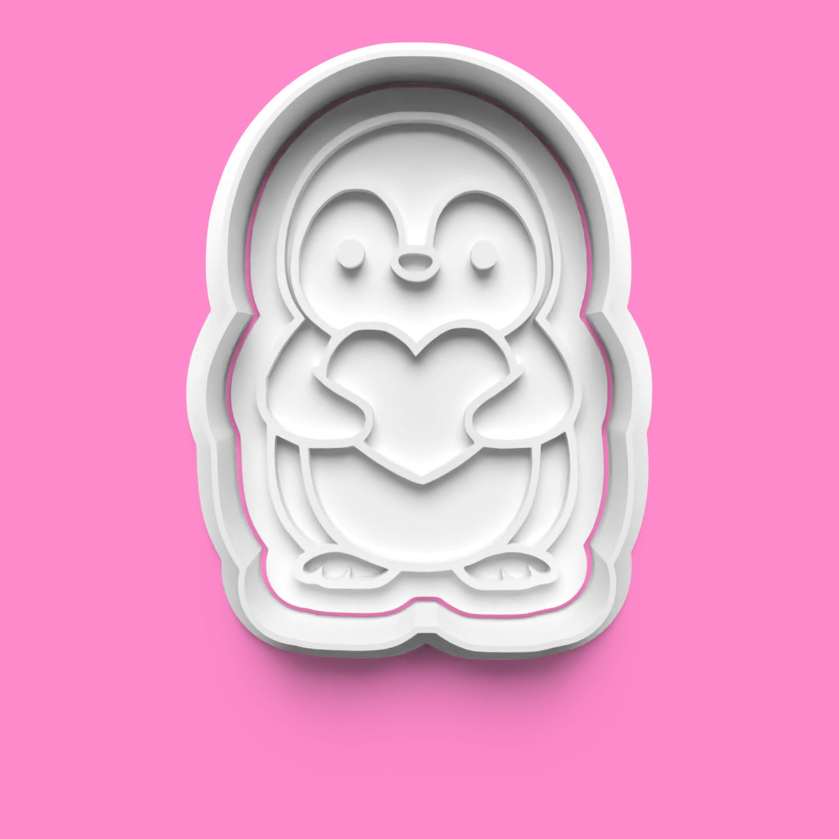 Cute Penguin Cookie Cutter Set - Heart, Winter Scarf & Ice Cream Designs - Multiple Sizes