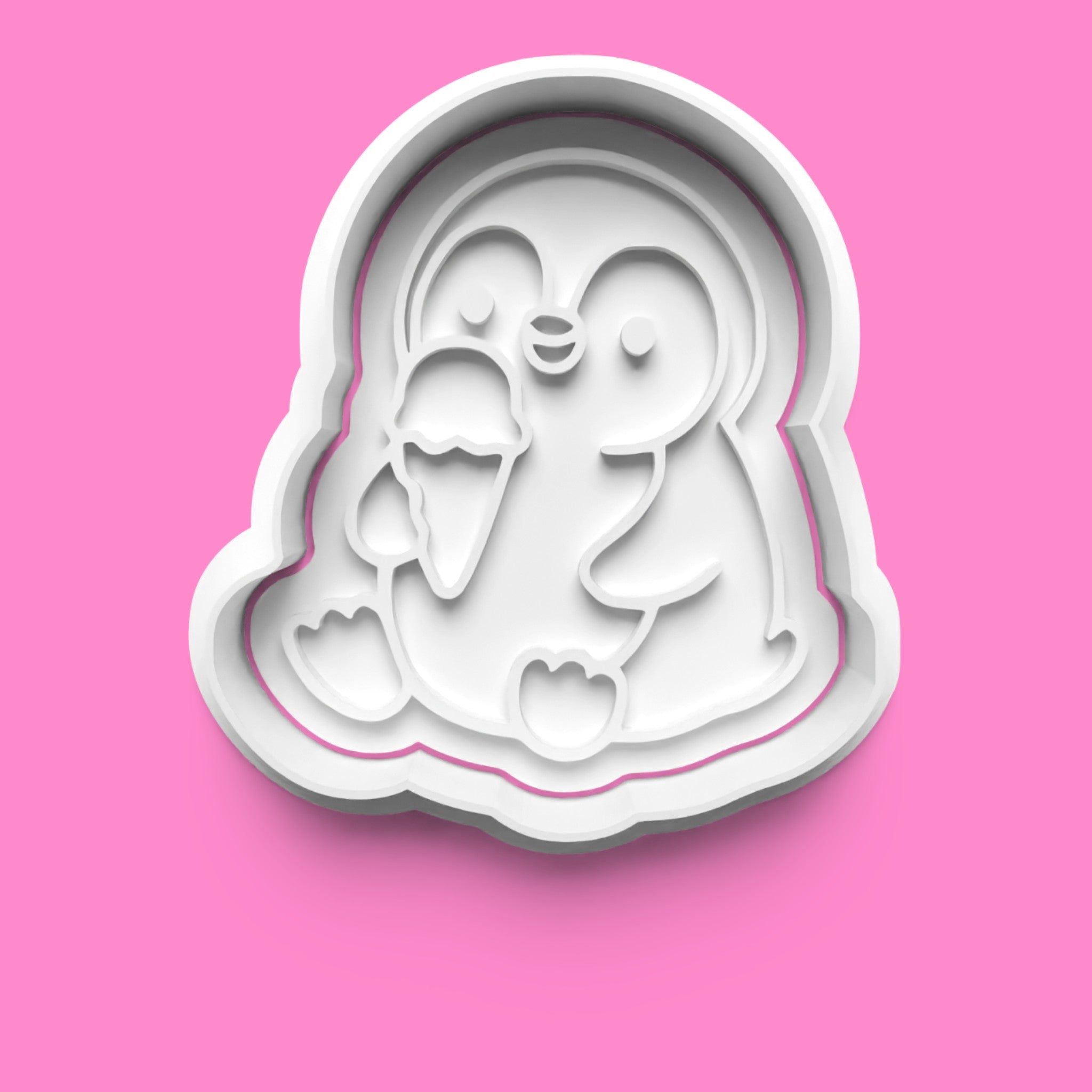 Cute Penguin Cookie Cutter Set - Heart, Winter Scarf & Ice Cream Designs - Multiple Sizes