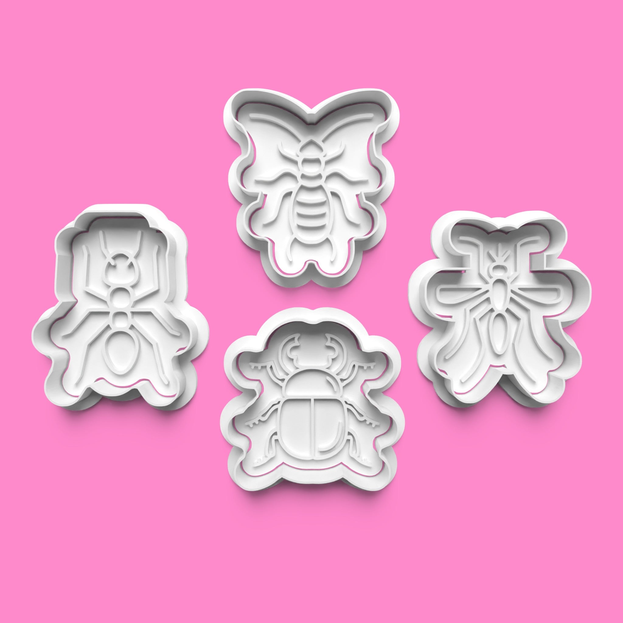 Insects & Garden Bugs Cookie Cutter Set - Beetle, Butterfly, Ant & Fly - Multiple Sizes