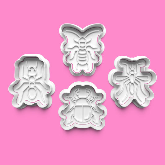 Insects & Garden Bugs Cookie Cutter Set - Beetle, Butterfly, Ant & Fly - Multiple Sizes