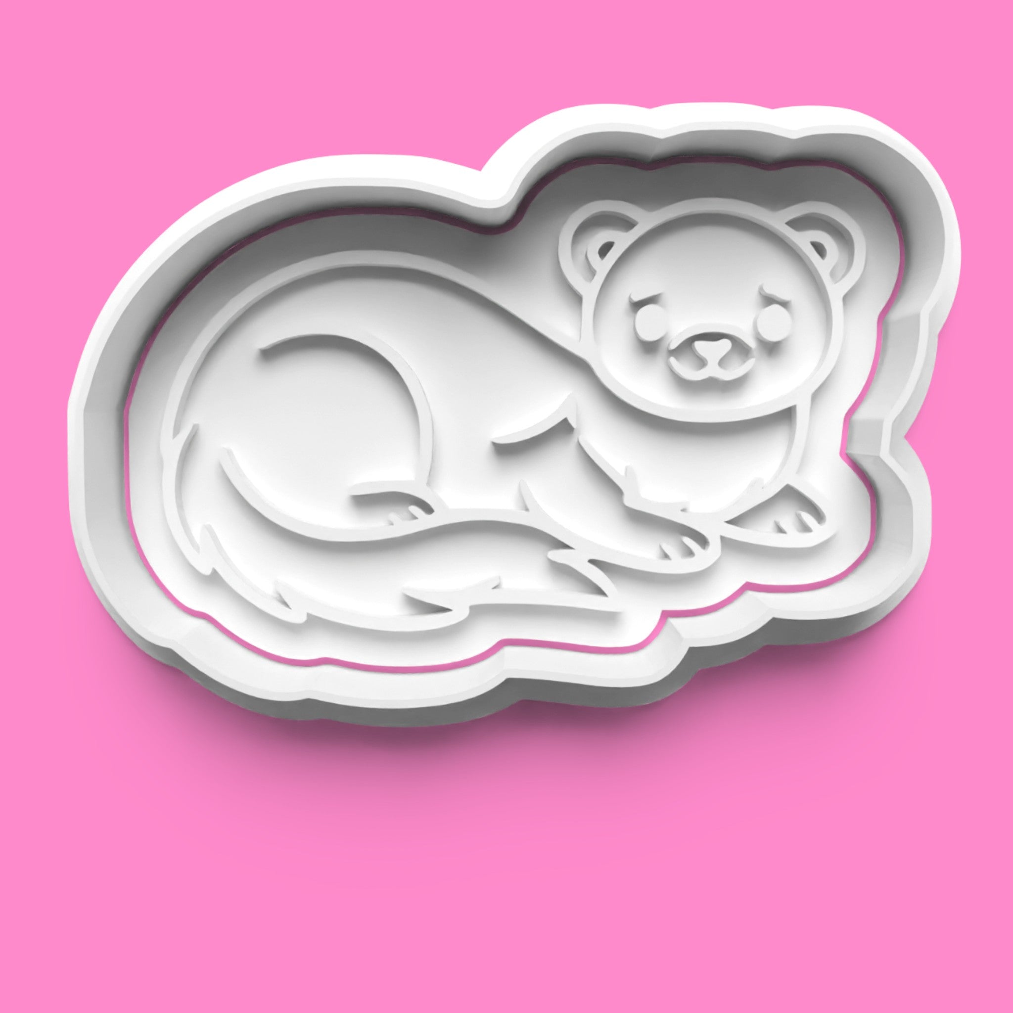 Cute Ferret Cookie Cutter Set - Sleeping & Standing Weasel Designs - Multiple Sizes