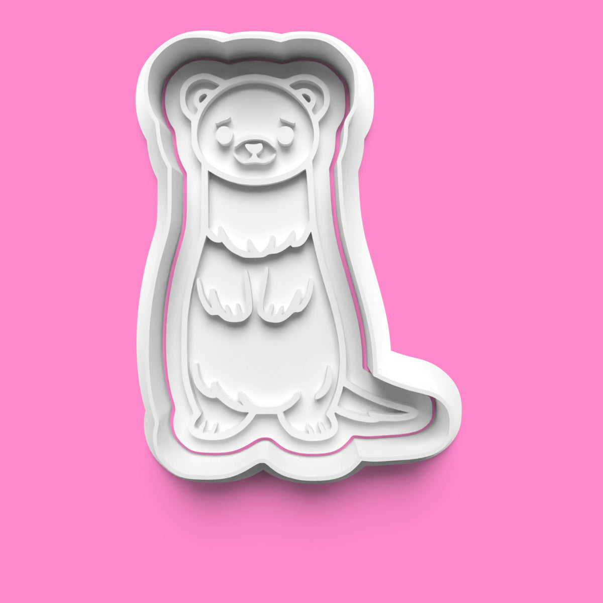 Cute Ferret Cookie Cutter Set - Sleeping & Standing Weasel Designs - Multiple Sizes