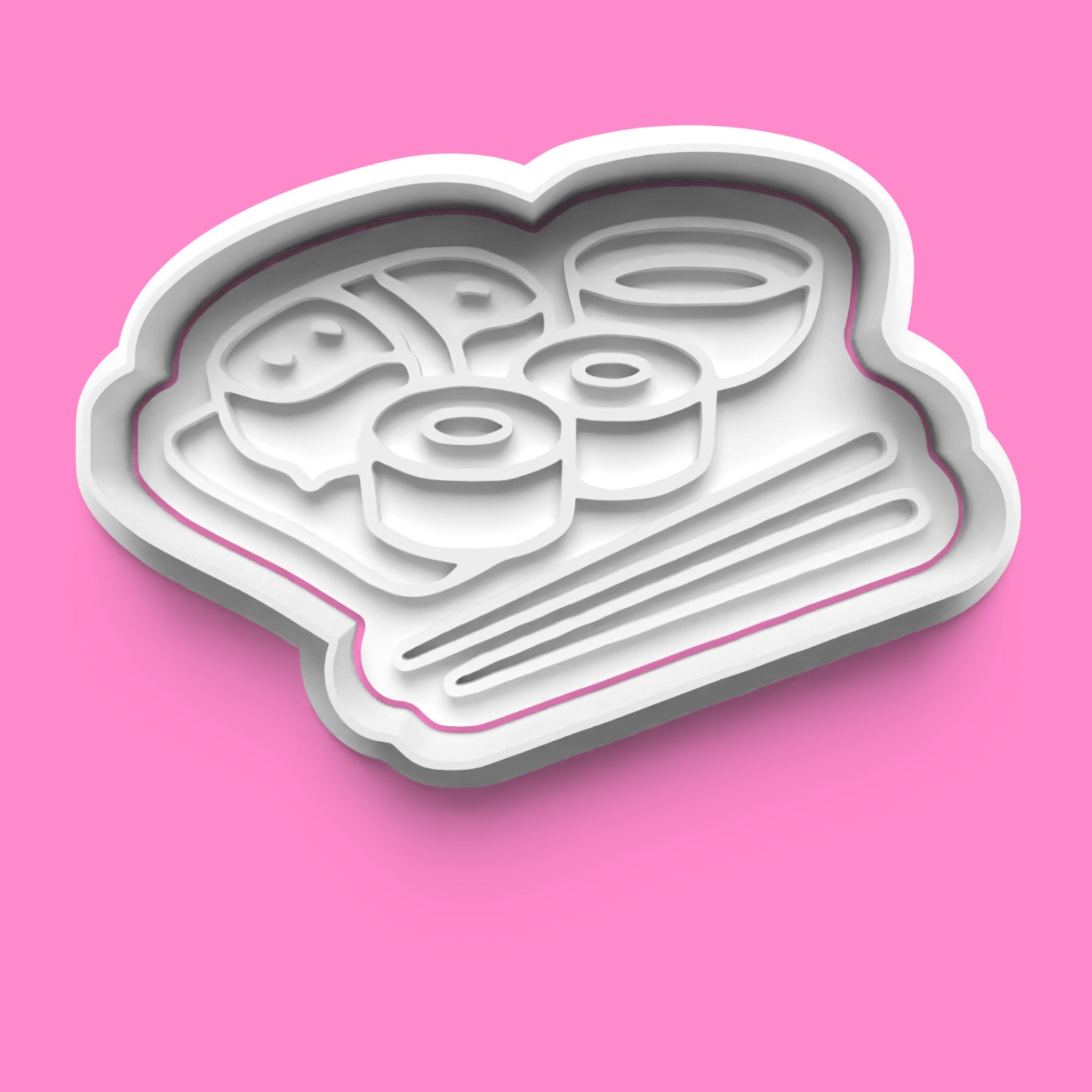 Japanese Culture Cookie Cutter Set - Daruma, Pagoda, Sushi & Mt Fuji - Multiple Sizes