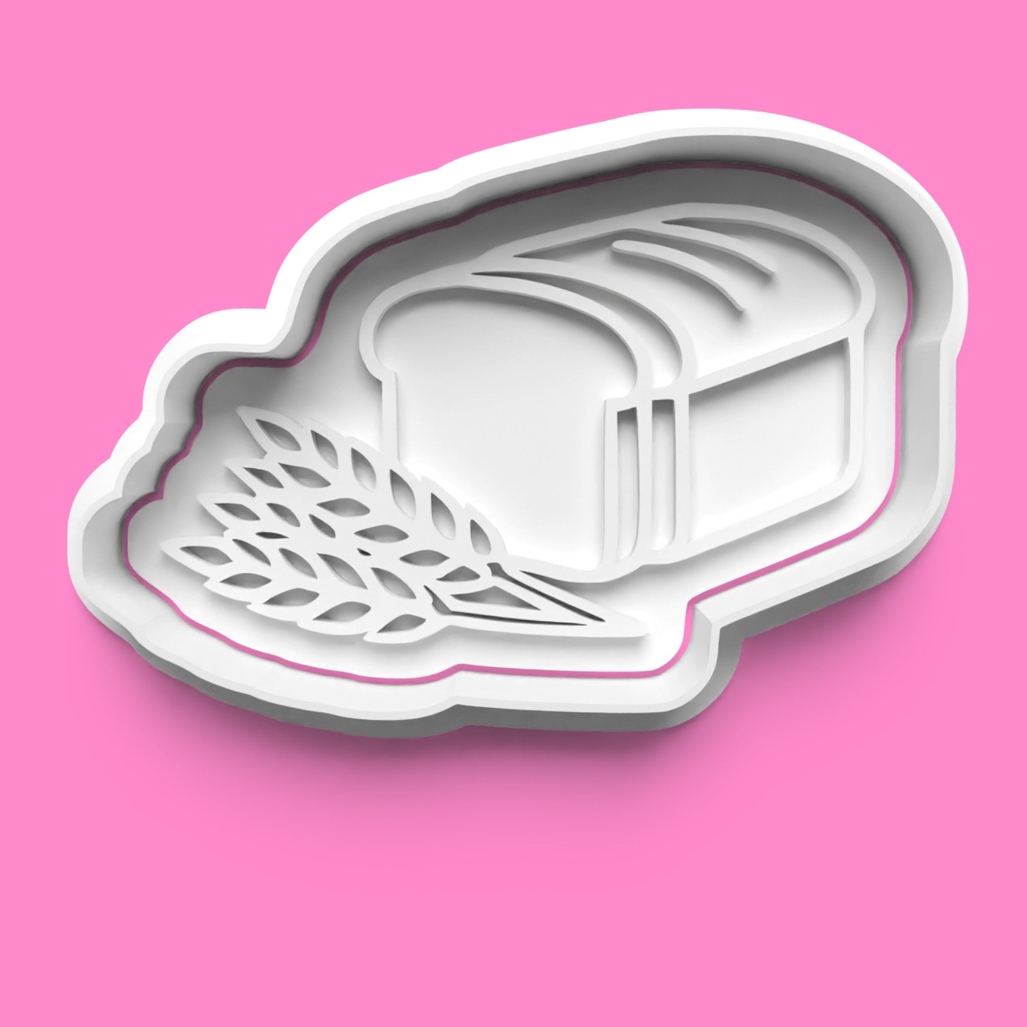 Artisan Bakery Cookie Cutter Set - 4 Piece Bread Theme: Baguette, Croissant, Sourdough Loaf & Wheat
