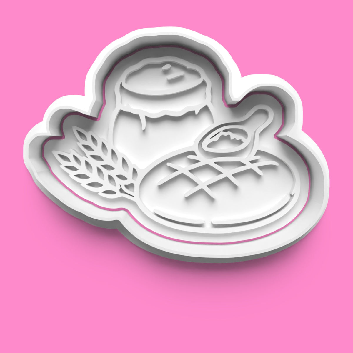 Artisan Bakery Cookie Cutter Set - 4 Piece Bread Theme: Baguette, Croissant, Sourdough Loaf & Wheat