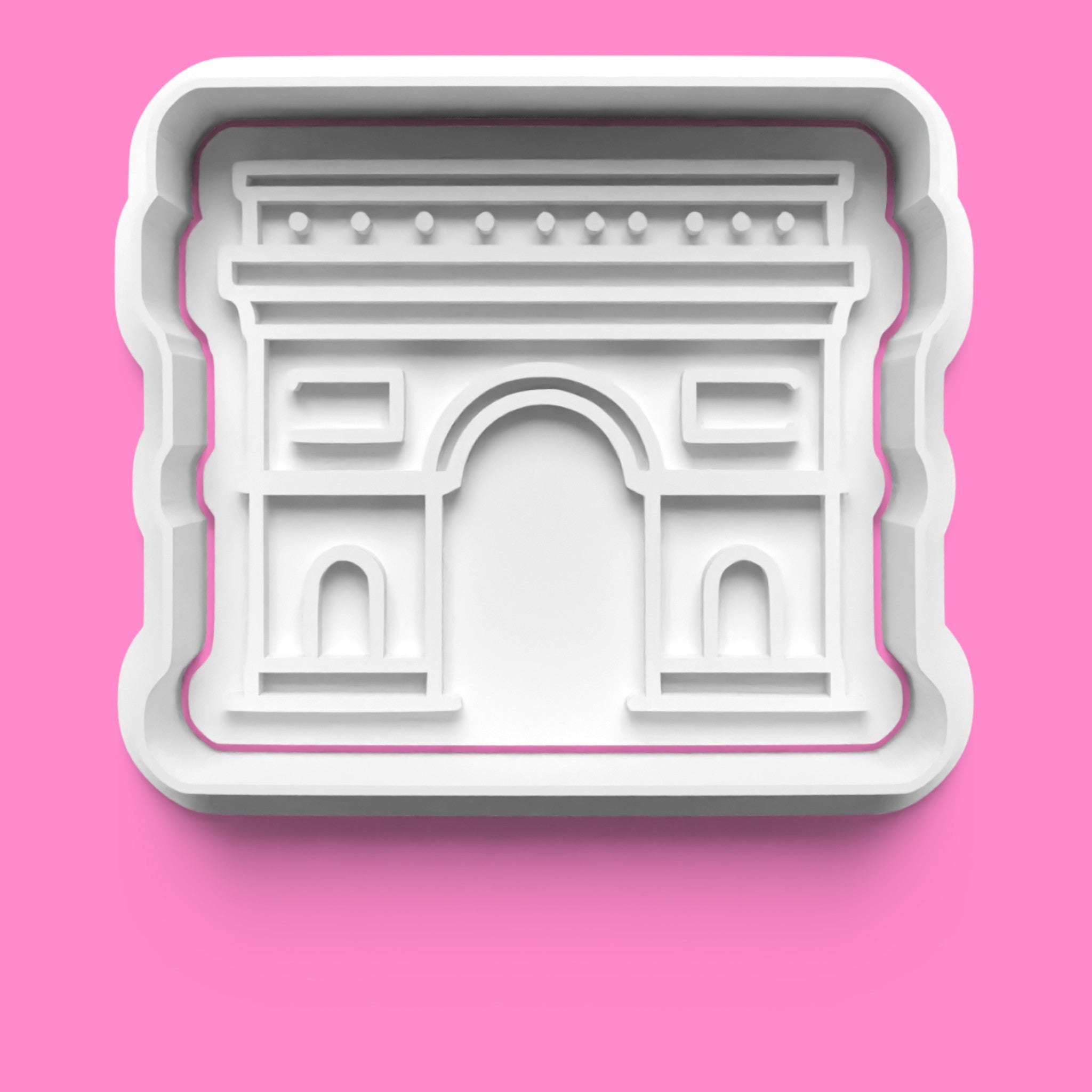 Paris City Cookie Cutter Set - 4 Piece French Theme: Eiffel Tower, Arc de Triomphe, Bicycle & Café