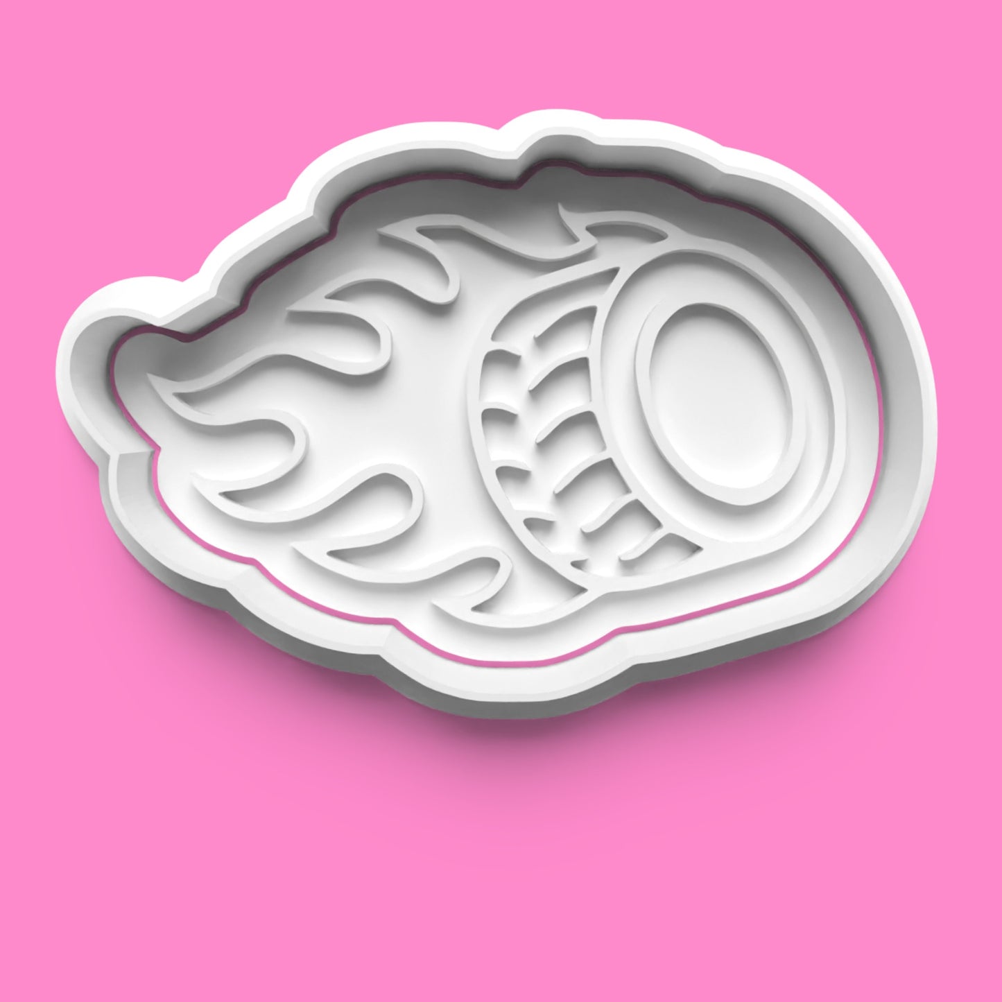 Monster Truck Stunt Cookie Cutter Set | Front, Side, Flaming Tire & Logo Designs | Multiple Sizes