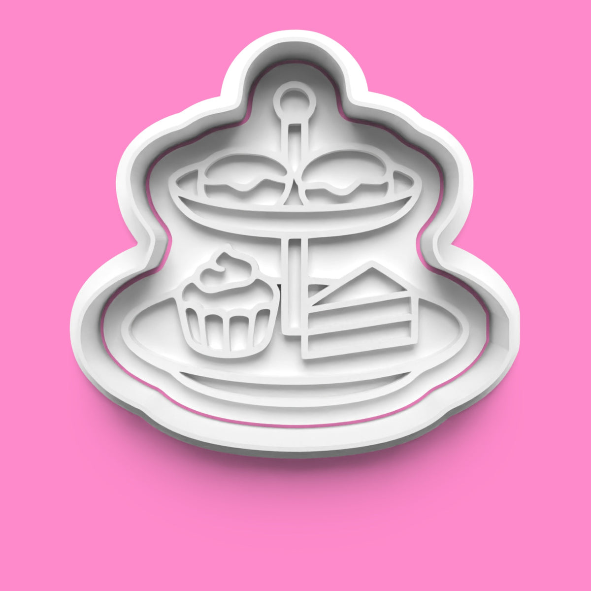 Afternoon Tea Party Cookie Cutter Set - Teapot, Teacup, Cake, and Tiered Stand
