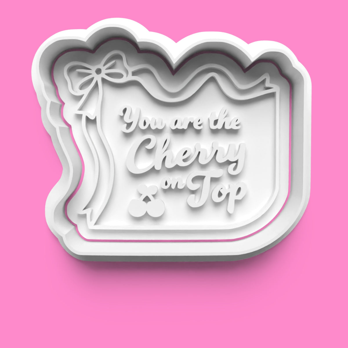 Cherry Pun Cookie Cutter Set - "Cherry on Top" & "Cherry Much" Bow Collection