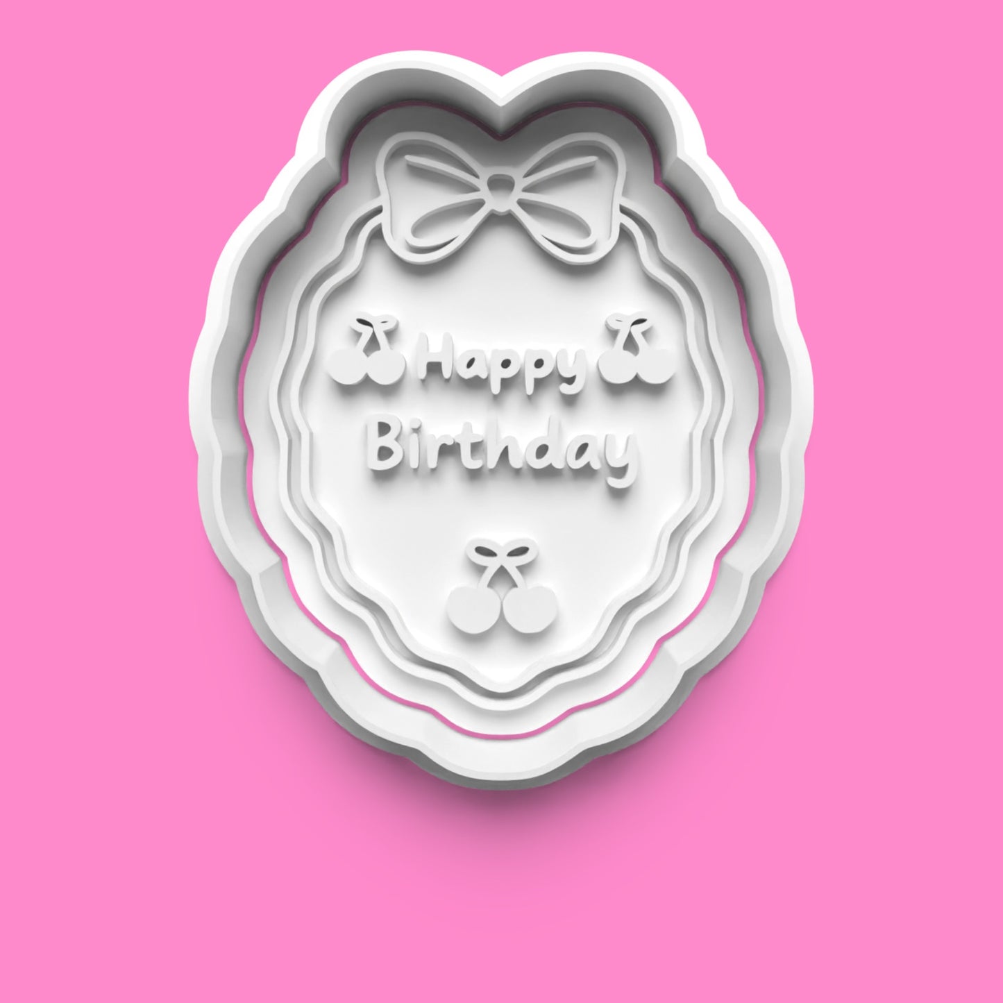 Cherry Pun Cookie Cutter Set - "Cherry on Top" & "Cherry Much" Bow Collection