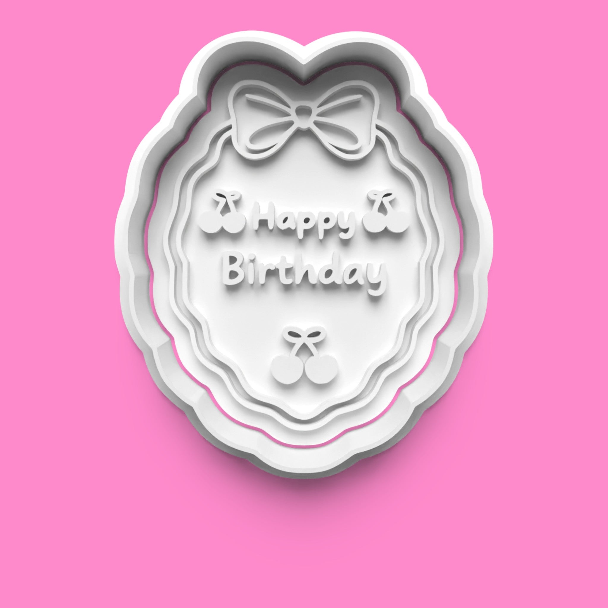 Cherry Pun Cookie Cutter Set - "Cherry on Top" & "Cherry Much" Bow Collection