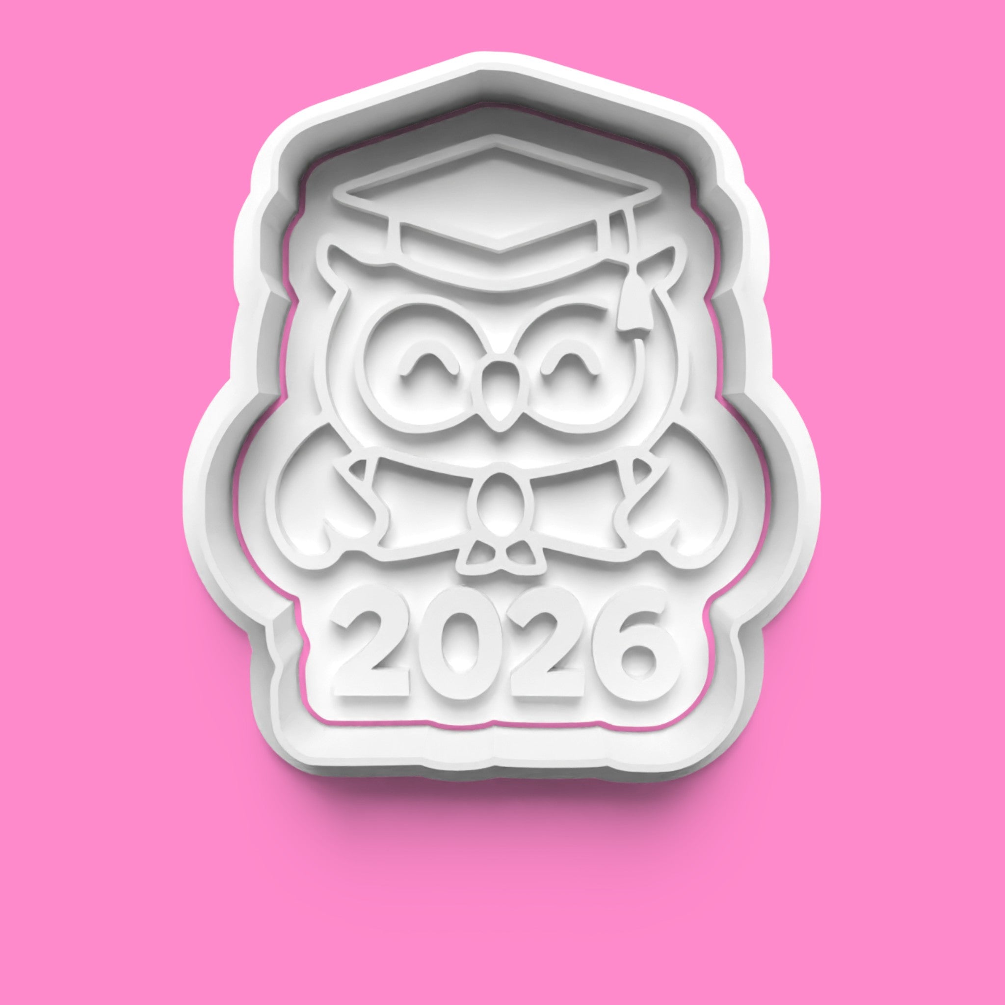 Class of 2026 Graduation Cookie Cutter Set - Owl, Bear, and Cap 4-Piece Bundle