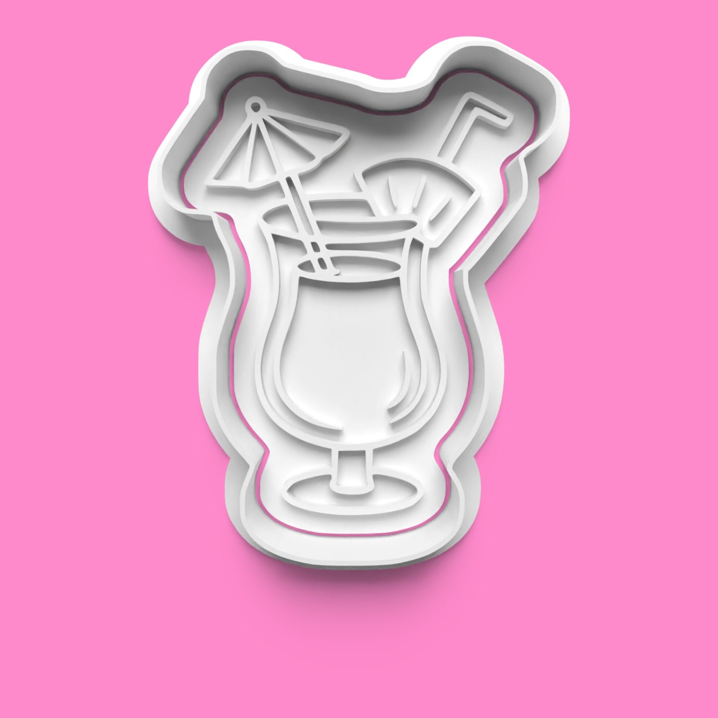 Cocktail & Mocktail Cookie Cutter Set - Martini, Margarita, and Tropical Drink 4-Piece Bundle