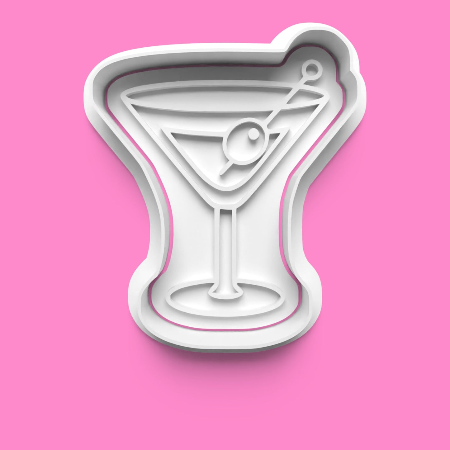 Cocktail & Mocktail Cookie Cutter Set - Martini, Margarita, and Tropical Drink 4-Piece Bundle