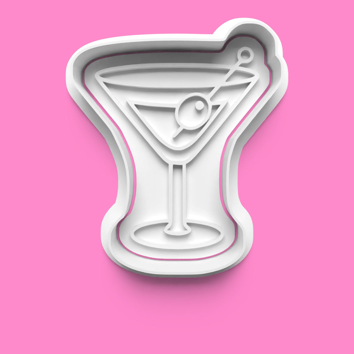 Cocktail & Mocktail Cookie Cutter Set - Martini, Margarita, and Tropical Drink 4-Piece Bundle