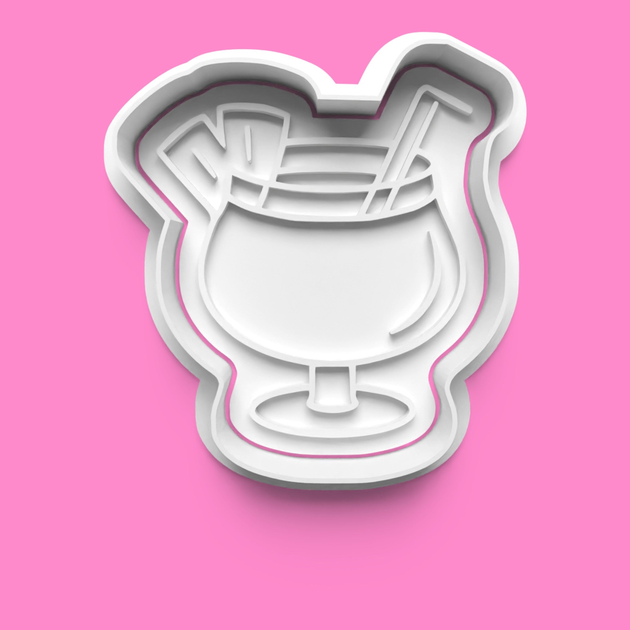 Cocktail & Mocktail Cookie Cutter Set - Martini, Margarita, and Tropical Drink 4-Piece Bundle
