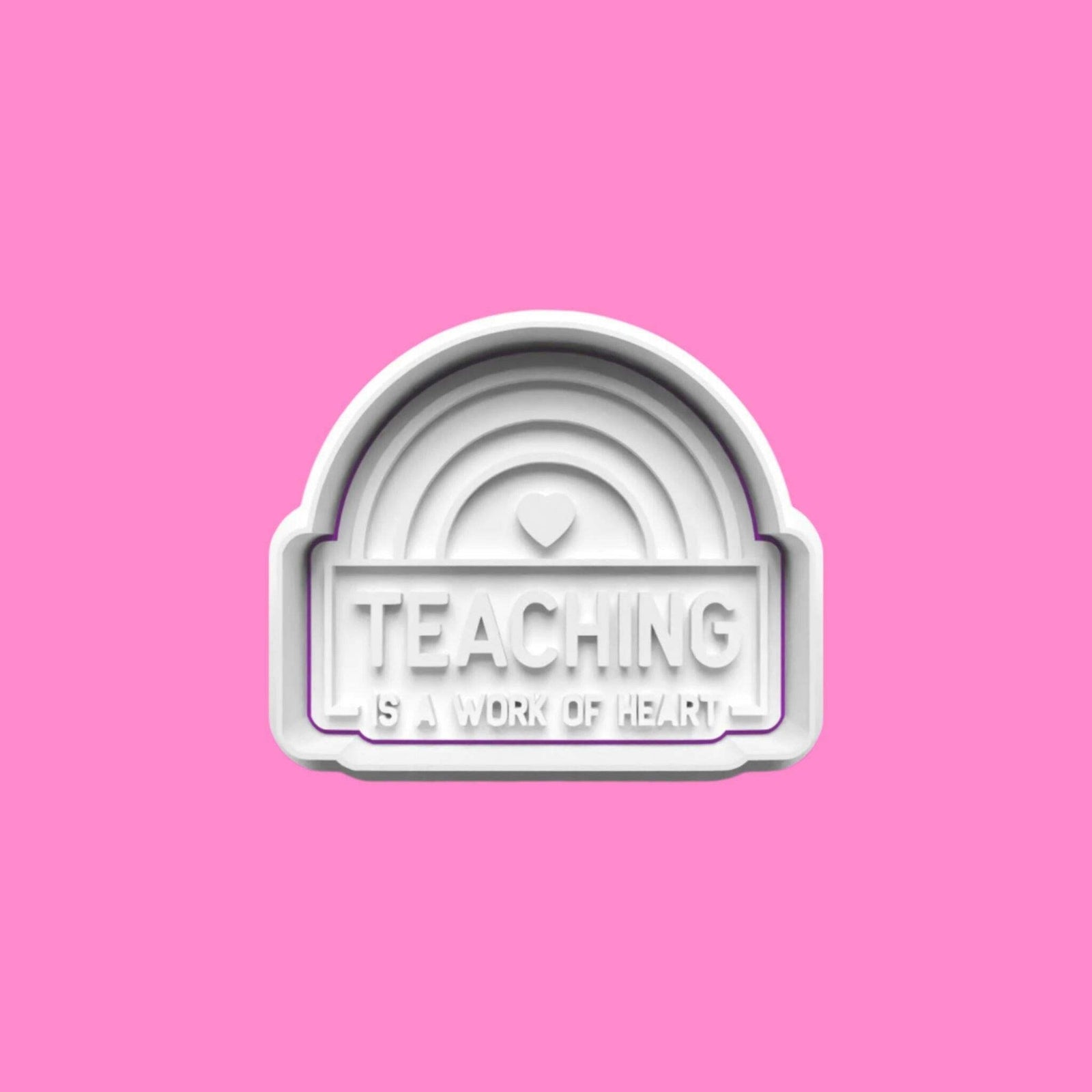 Teacher Thank You Cookie Cutter and Embosser Stamp Set. Handmade gift item.