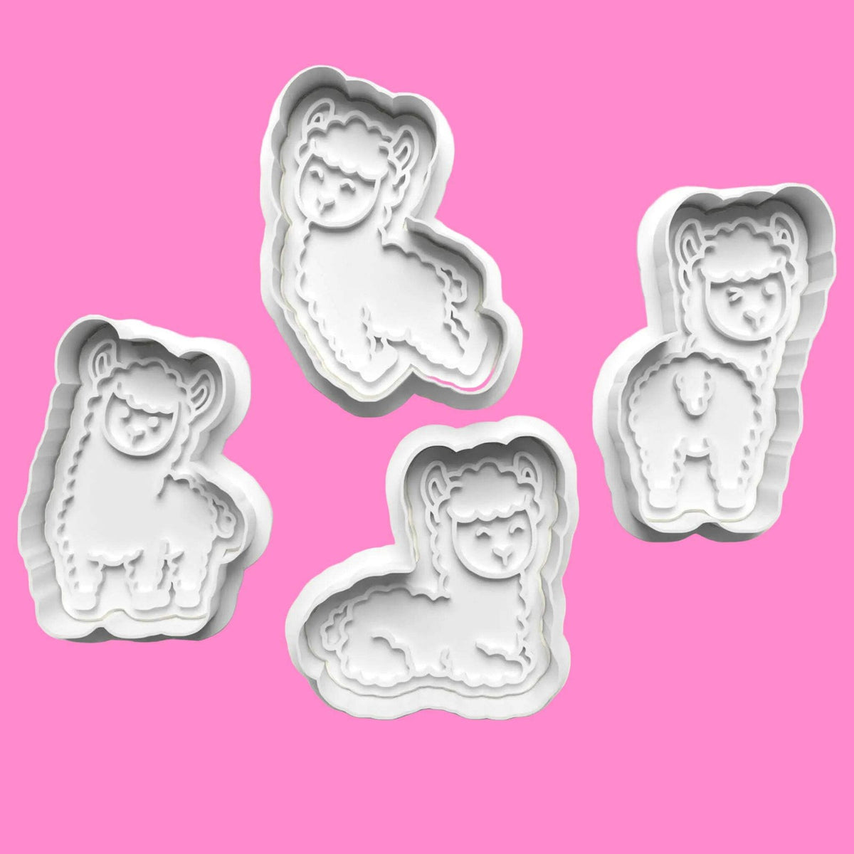 Llama Cookie Cutter and Embosser Stamp Set