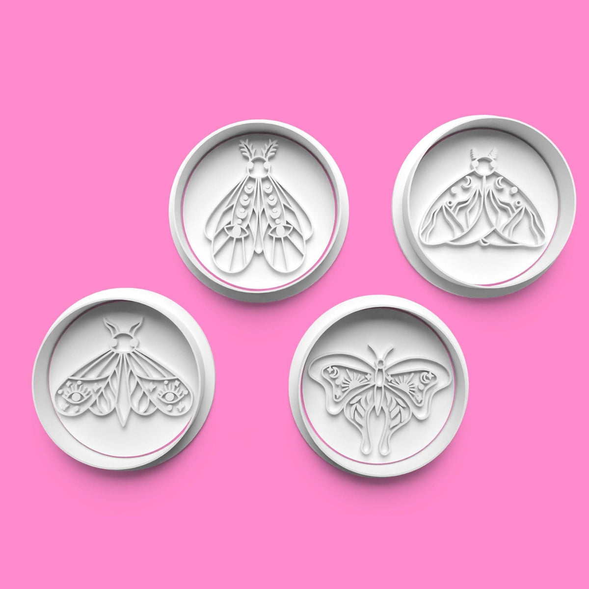 Moth Cookie Cutter Set | 3D Printed Luna Moth Mystical Moth Cookie Cutters | Fo