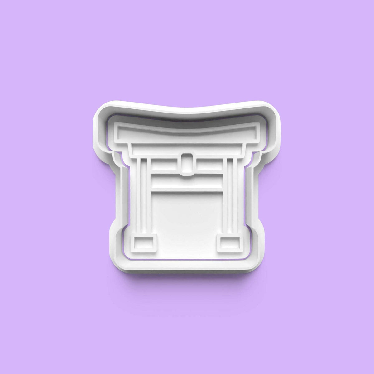 Japan Scene Cookie Cutter and Embosser Stamp Set. Handmade gift item.