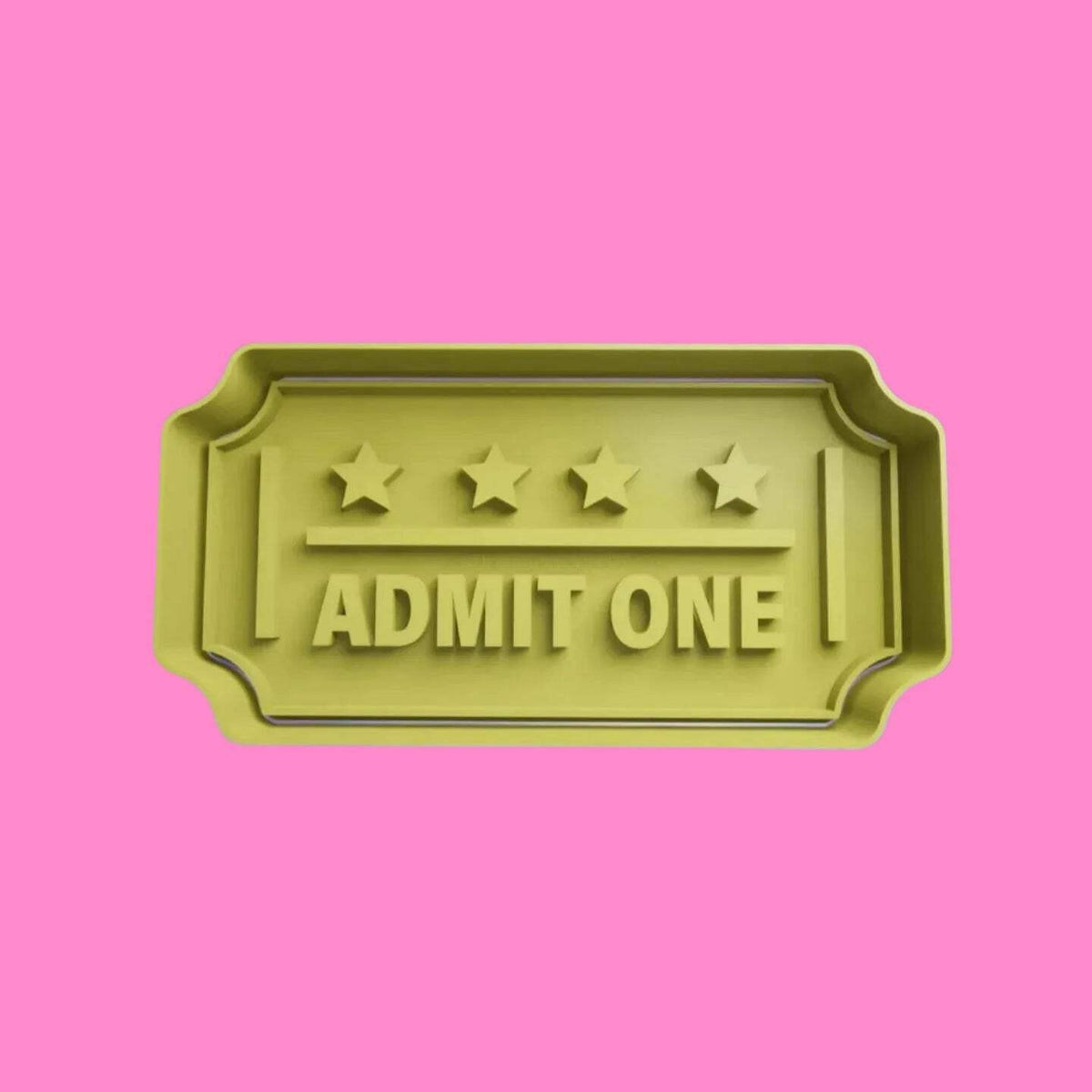 Admit One Ticket Embosser and Cookie Cutter – 8.7 cm x 4.6 cm