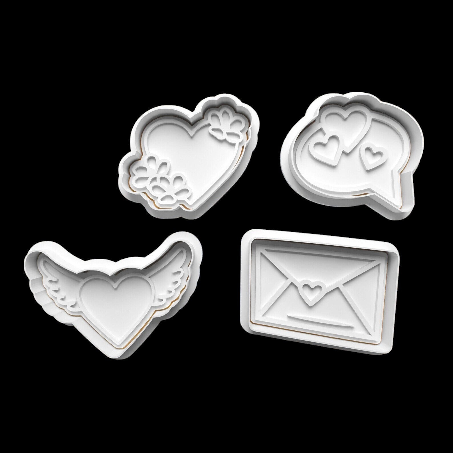 Valentines Day Tell them You Love Them with this complete Cookie Cutter and Emb