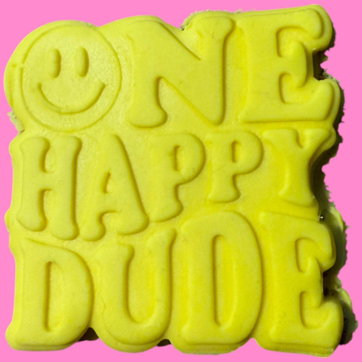 "One Happy Dude" Cookie Cutter & Stamp | Smiley Face Birthday Design | PLA