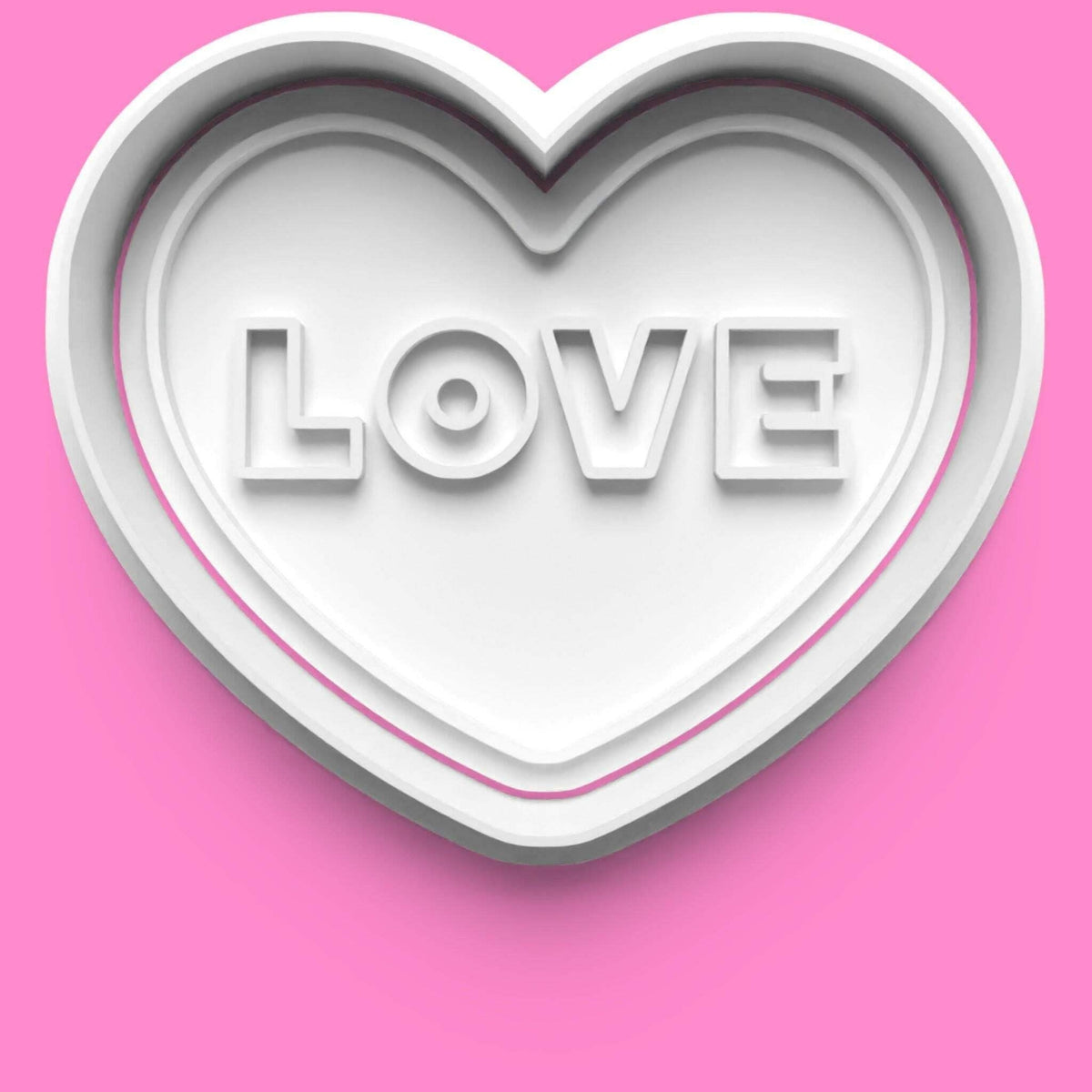 Valentines Love complete Cookie Cutter and Embosser Stamp Set.
