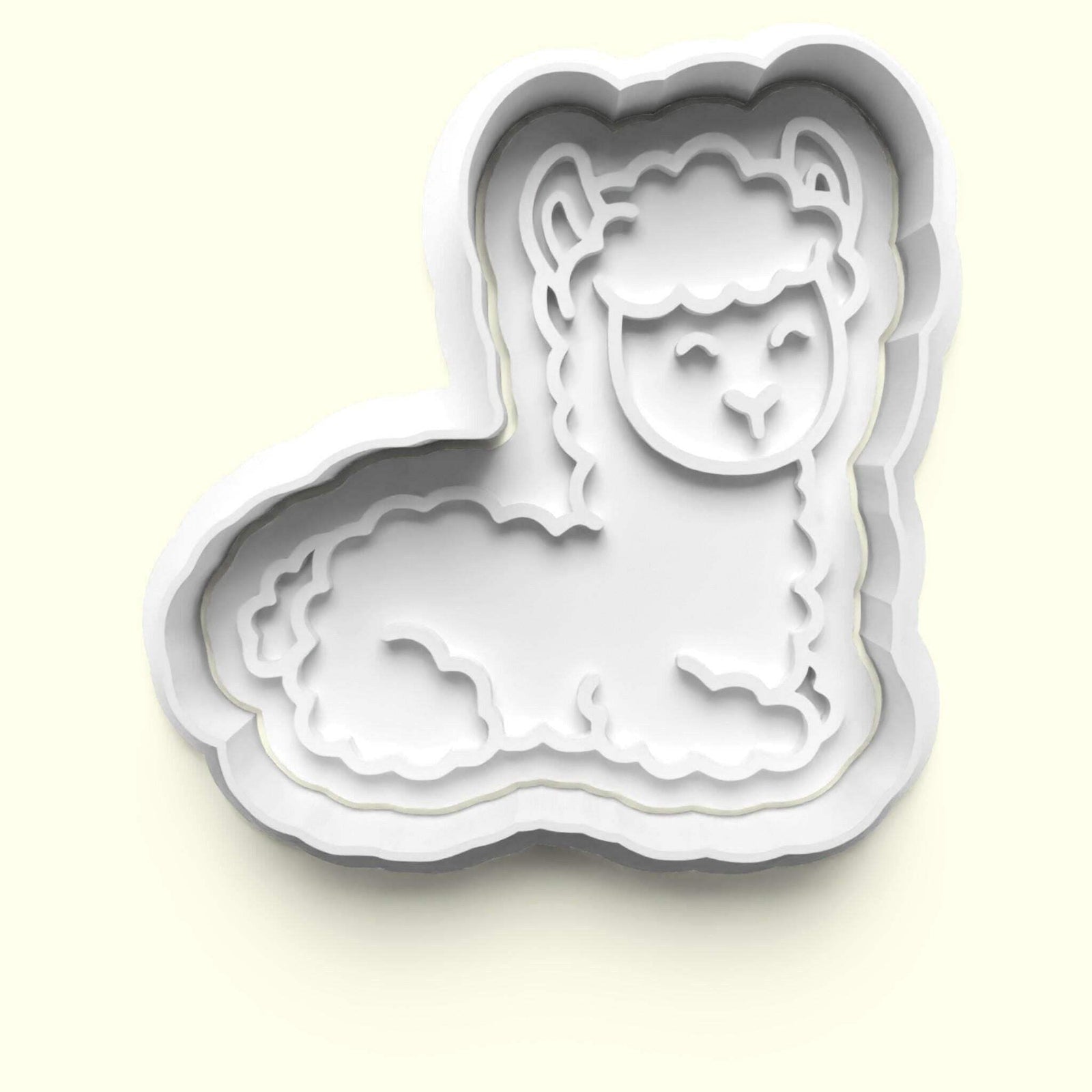 Llama Cookie Cutter and Embosser Stamp Set
