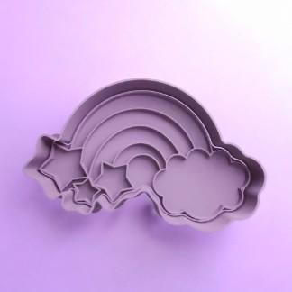 Cloud Rainbow various designs Cookie Cutter and Embosser Stamp