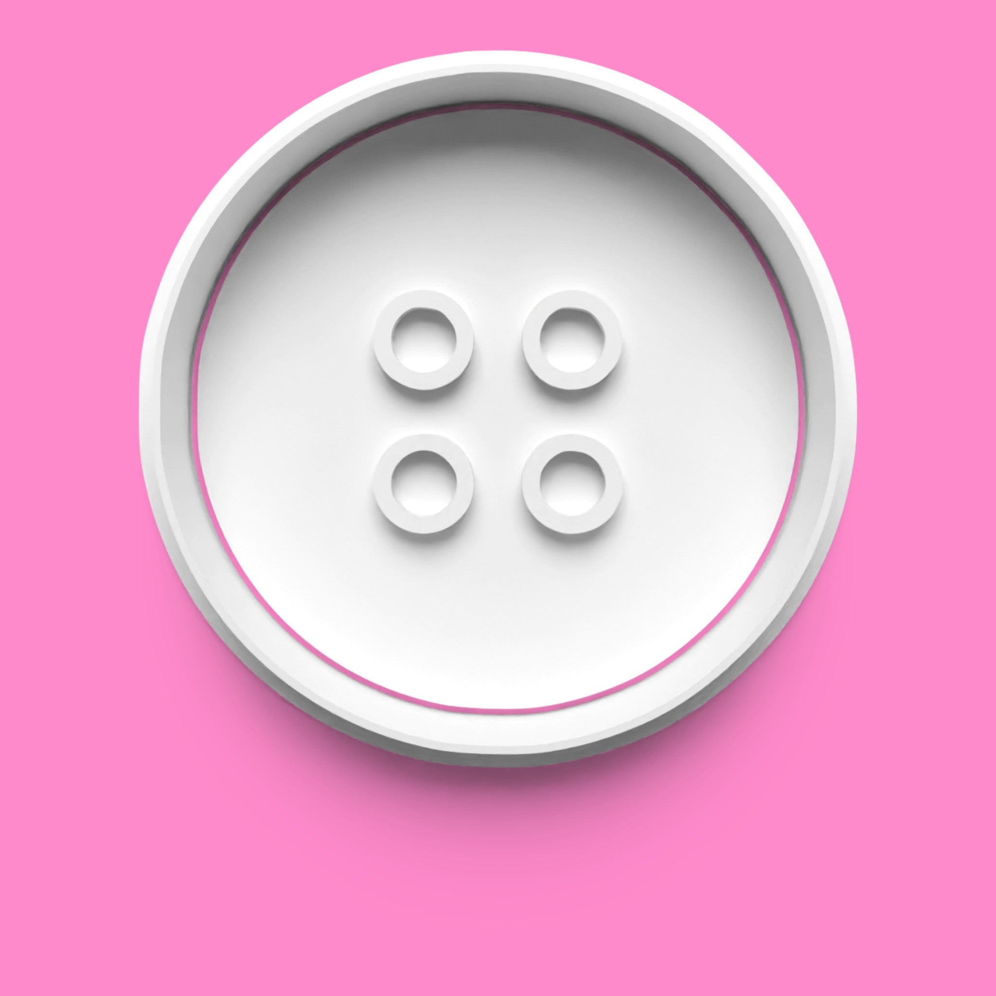 Cute Novelty Sewing Buttons Cookie Cutter & Stamp Set | Round, Heart, Square & Flower Button Designs | 7cm - 10cm