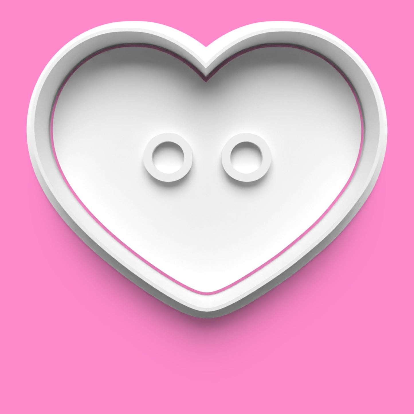 Cute Novelty Sewing Buttons Cookie Cutter & Stamp Set | Round, Heart, Square & Flower Button Designs | 7cm - 10cm