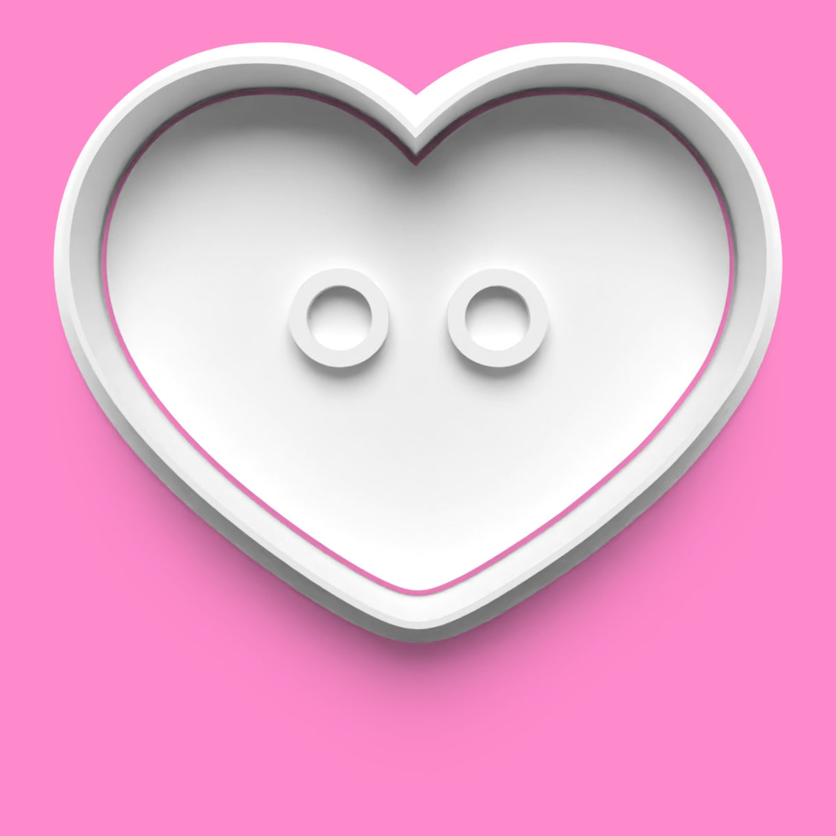 Cute Novelty Sewing Buttons Cookie Cutter & Stamp Set | Round, Heart, Square & Flower Button Designs | 7cm - 10cm