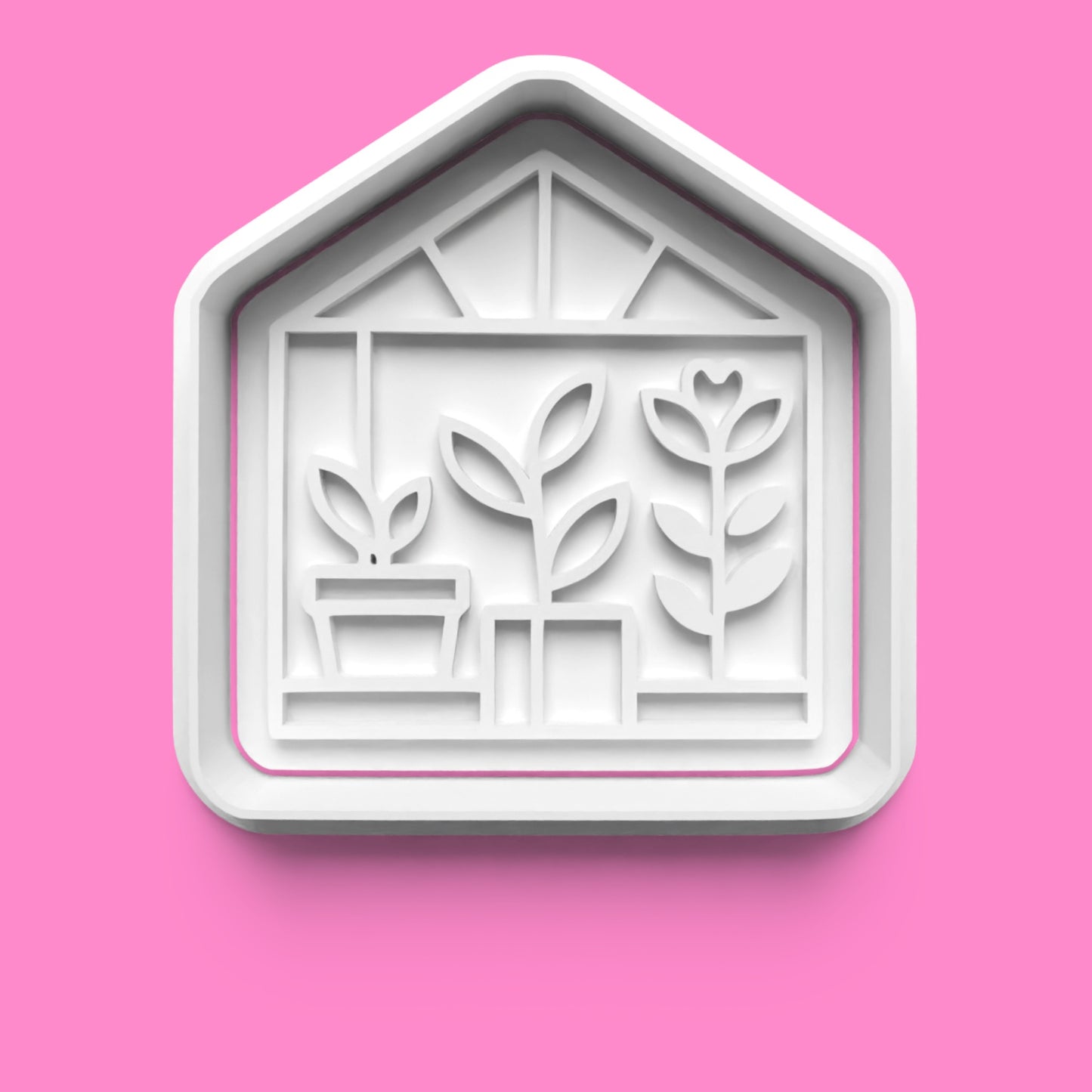 Botanical Greenhouse Garden Cookie Cutter & Stamp Set | Greenhouse, Hydrangea, Ladybird & Butterfly Designs | 7cm - 10cm