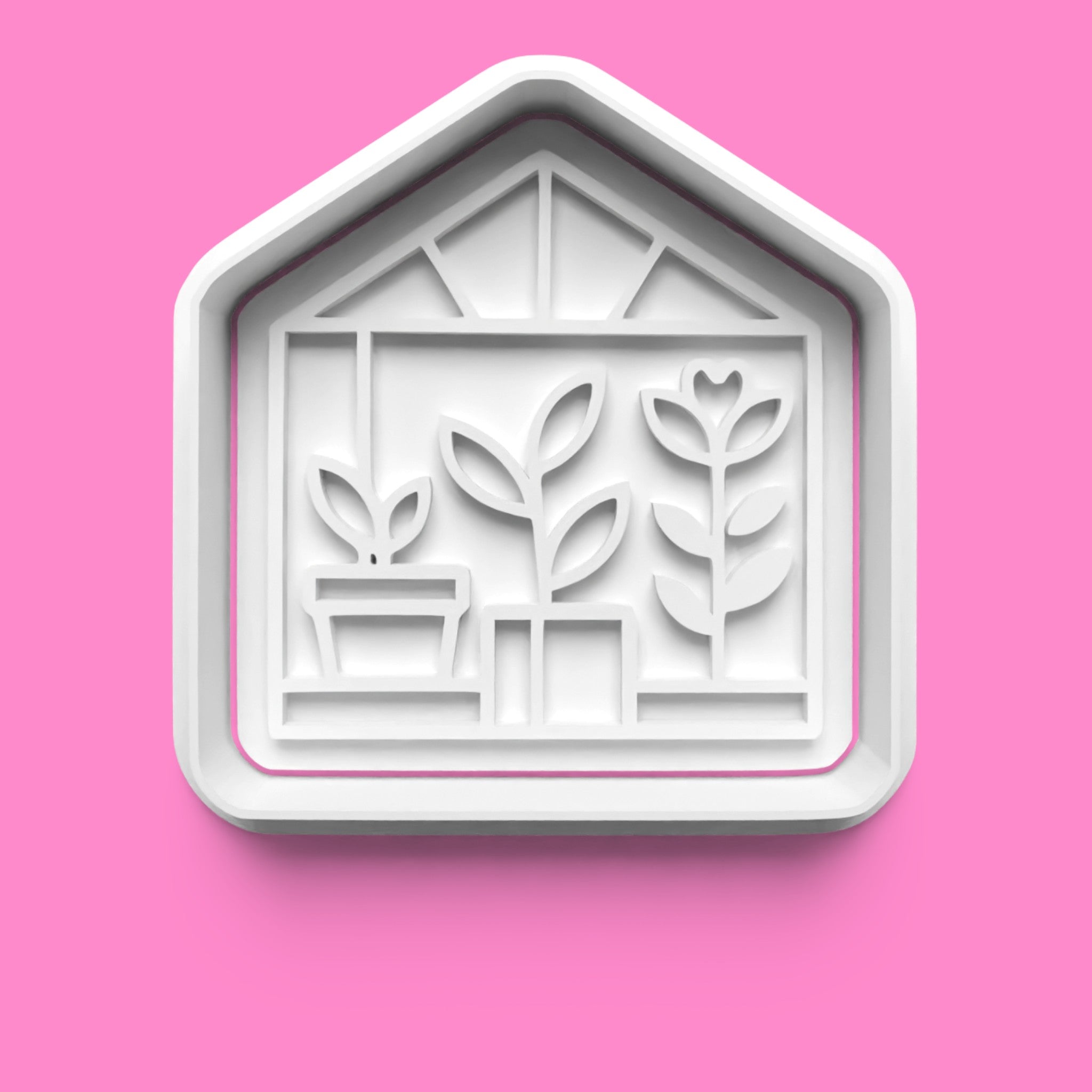 Botanical Greenhouse Garden Cookie Cutter & Stamp Set | Greenhouse, Hydrangea, Ladybird & Butterfly Designs | 7cm - 10cm