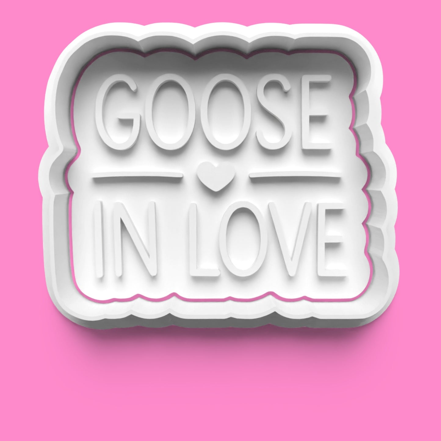 Goose in Love Cookie Cutter & Stamp Set | Cute Valentine's & Wedding Duck Designs | 7cm - 10cm