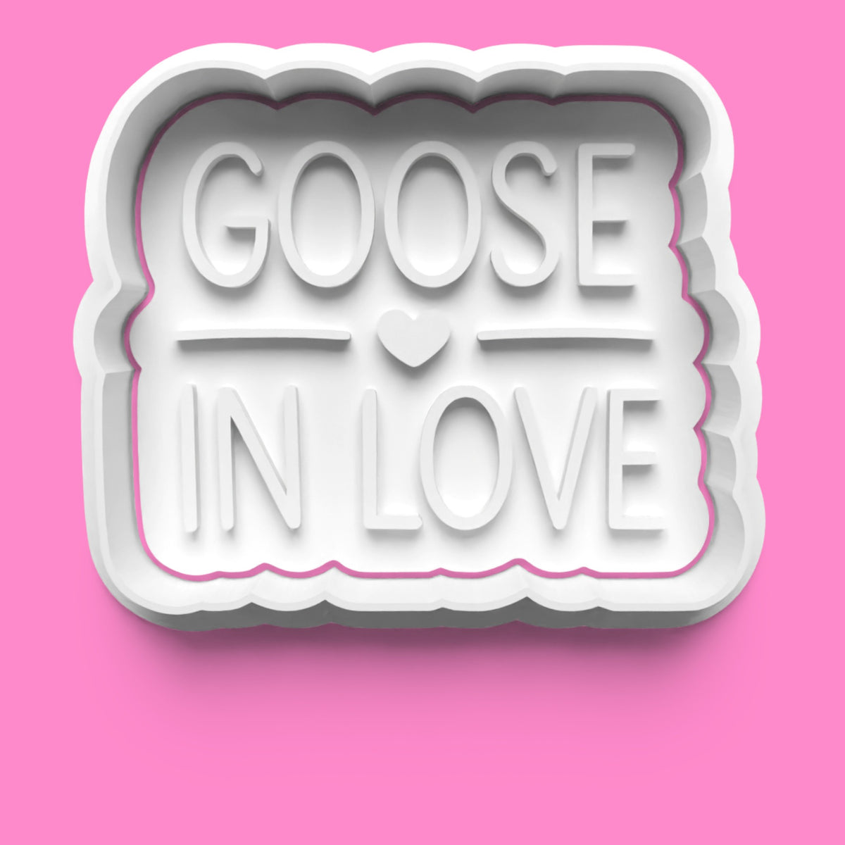 Goose in Love Cookie Cutter & Stamp Set | Cute Valentine's & Wedding Duck Designs | 7cm - 10cm